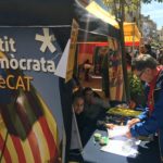 Sant Jordi Palafrugell 2017_5797 Paradeta del PDeCAT Partit Demòcrata