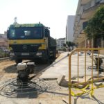 Comencen les obres per pavimentar un aparcament de Sant Antoni