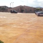 El pàrquing del polivalent d’Esclanyà, pavimentat