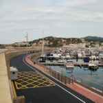 Asfalten la carretera del port de Sant Feliu de Guíxols