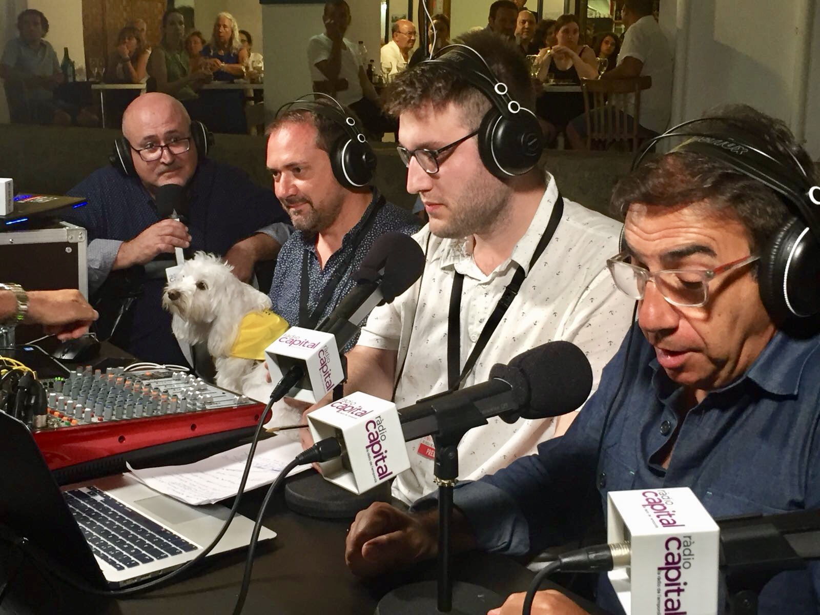 Lluís Poch, Miquel Curanta, David Parreño i Francesc Sánchez i Carcassés durant la transmissió