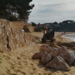 Un nou mur de contenció per a la platja de la Fosca