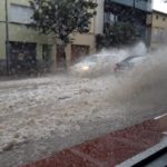 Un fort xàfec provoca inundacions a Palamós i Palafrugell