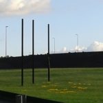 Retirades totes les estelades i llaços grocs de la rotonda de Palamós Rotonda de Palamós on hi havia els llaços grocs i les estelades | Imatge de Ràdio Capital