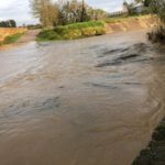 L’Agència de l’Aigua repararà els danys causats per la pluja al Daró Imatge d'arxiu de l'estat de les inundacions després de les pluges