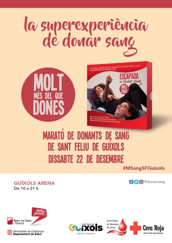 Cartell de la Marató de donants de sang de Sant Feliu