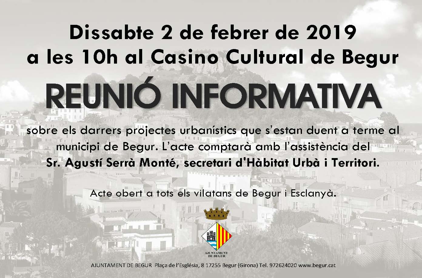 Reunió informativa dels projectes urbanístics a Begur