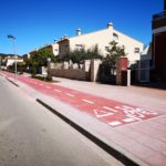 Les obres del carril bici al carrer Nàpols de Palamós arriben al seu final