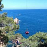 Els bombers rescaten un jove que havia caigut a la Via Ferrata de Sant Feliu