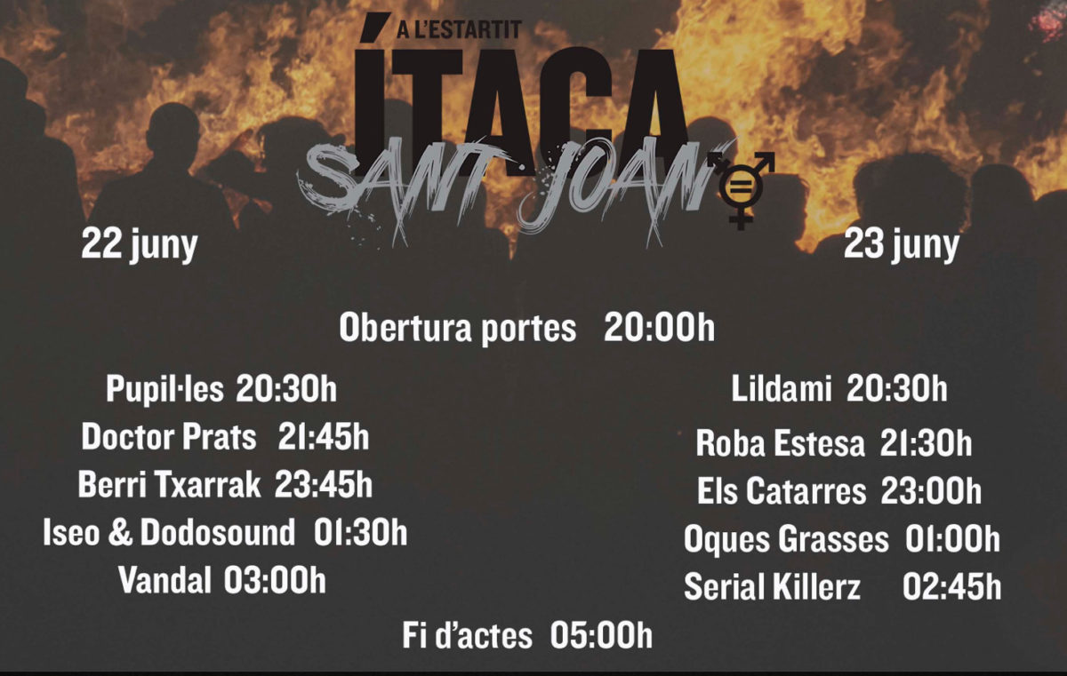 Cartell Ítaca Sant Joan 2019