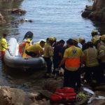 Rescatada una dona ferida a la cala de l’Ametller de Sant Feliu de Guíxols Els Bombers a la Cala de l'Ametller de Sant Feliu de Guíxols | Imatge dels Bombers de la Generalitat