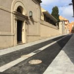 Les obres dels carrers Cervantes, Progrés i Serra i Avellí de Palafrugell enllestides en els propers dies El Carrer Cervantes de Palafrugell durant les obres | Imatge de l'Ajuntament de Palafrugell