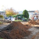 La plaça Baldiri Reixac estarà reformada per nadal, tot i que faltarà el parc infantil Obres a la plaça Baldiri Reixac - Imatge de l'Ajuntament de Santa Cristina d'Aro