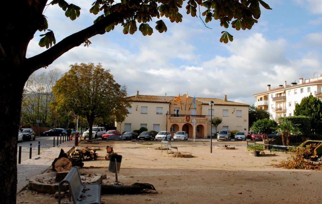 Obres a la plaça Baldiri Reixac - Imatge de l'Ajuntament de Santa Cristina d'Aro