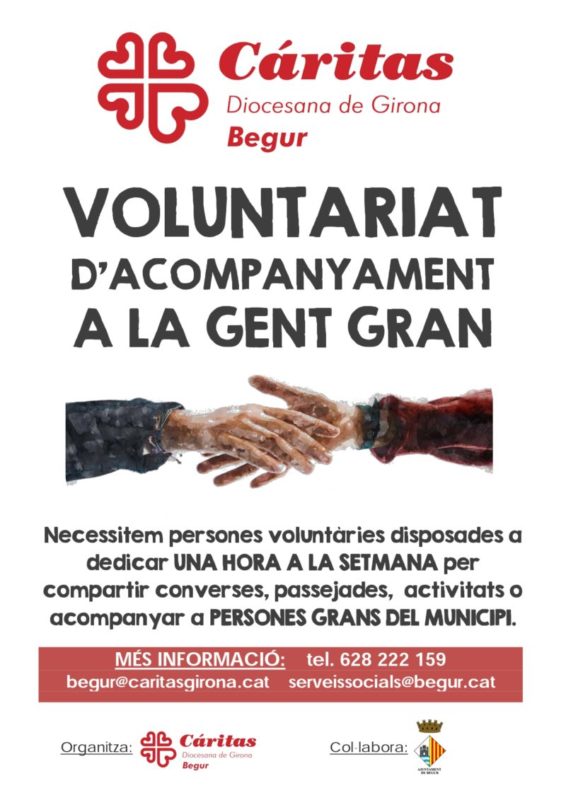 Càritas Begur impulsa un projecte per acompanyar les persones grans a Begur conjuntament amb el consistori del municipi