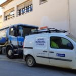 La Bisbal avisa que hi pot haver nous problemes de subministrament d’aigua Camió cisterna d'aigua davant de la residència Zoilo Feliu de la Bisbal | Imatge de Sorea
