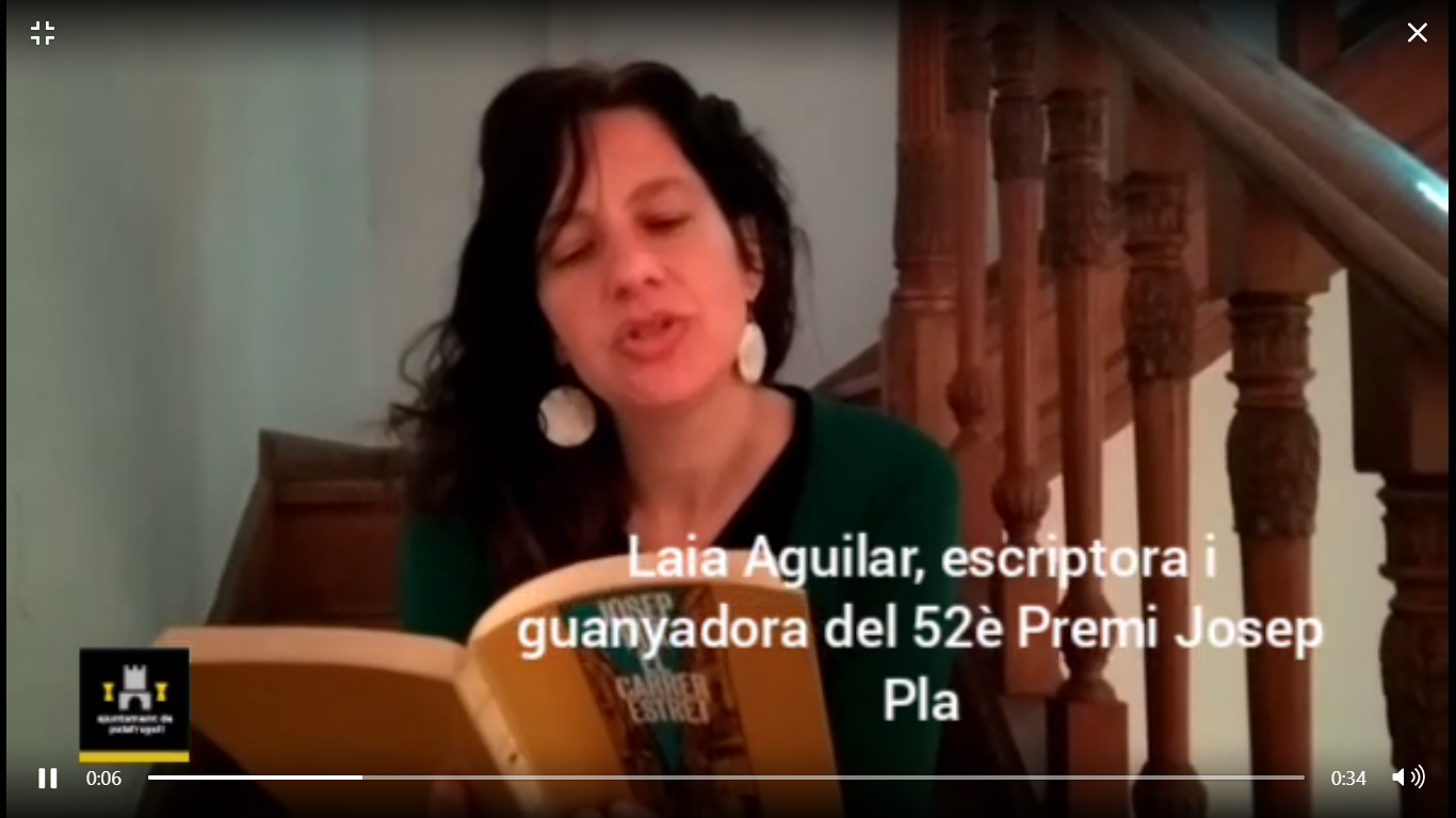 Lectura virtual de Josep Pla per Sant Jordi. Laia Aguilar