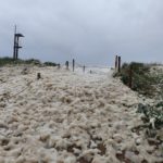 GALERIA: El temporal cobreix d’escuma la platja de Pals