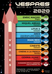 Cartell Vespres sota el Campanar 2020