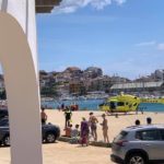 Mor la dona de 88 anys ofegada ahir en una platja de Palamós Evacuen una dona de 88 anys de la platja gran de Palamós | Imatge de Jaume Pahissa
