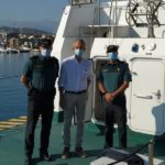 El subdelegat del Govern visita la Guàrdia Civil a Palamós El subdelegat de Girona a l'embarcació Rio Guadalquivir de la Guàrdia Civil al port de Palamós | Imatge de la Subdelegació del Govern a Girona