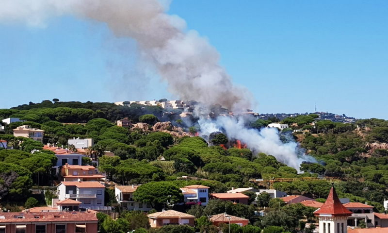 Incendi a Sant Feliu de Guíxols el 5 d'agost del 2020 | Imatge de l'Ajuntament