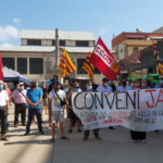 Els treballadors de la recollida d’escombraries de Sant Feliu de Guíxols protesten per reclamar un nou conveni