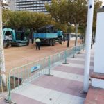 Iniciades les obres del paviment de sauló davant l’escenari del passeig de Mar