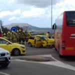 Tres ferits en un accident entre un cotxe i un autobús a Pals Accident als Masos de Pals | Imatge de Xavier Paunero Amigo