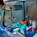 Les dades de la covid s’estabilitzen al Baix Empordà després de superar el pic de la cinquena onada Laboratori de l'Hospital de Palamós amb proves PCR del coronavirus COVID-19 | Imatge del SSIBE