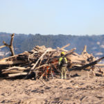 Comencen les cremes controlades de les restes de troncs que quedaven a les platges de l’Estartit gola del ter