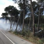 Un incendi a Platja d’Aro crema 1.000 metres quadrats de sotabosc Incendi Castell Platja d'Aro