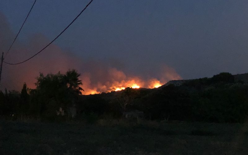 El foc al massís del Montgrí | Imatge de Ràdio Capital