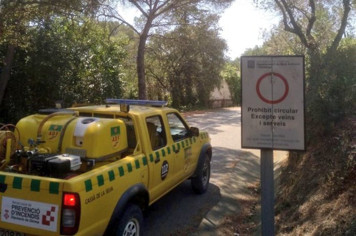 Prohibida l'entrada a Les Gavarres per alt risc d'incendi - Imatge d'ADF Gavarres Prohibida l'entrada a Les Gavarres per alt risc d'incendi - Imatge d'ADF Gavarres Sequera