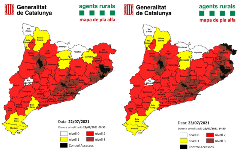 Mapa pla alfa Catalunya