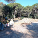 Denuncien l’ampliació dels aparcaments de la zona de Cap Roig sense permís de l’Ajuntament Pla mitjà de la zona de l'aparcament que asseguren que s'ha ampliat aquest dissabte 31 de juliol de 2021 - Imatge de l'ACN