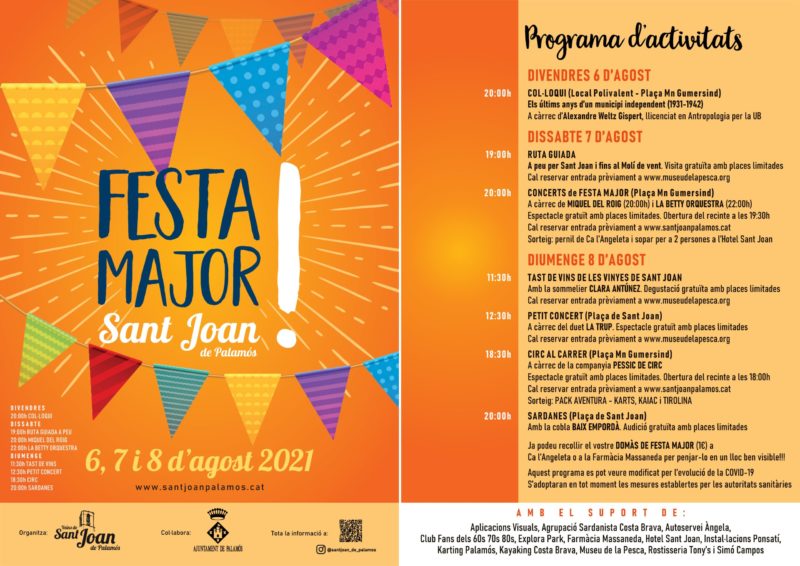 Festa Major Sant Joan Palamós programa