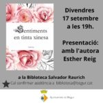privat:-esther-reig-presenta-a-begur-el-seu-primer-llibre,-“sentiments-en-tinta-xinesa”