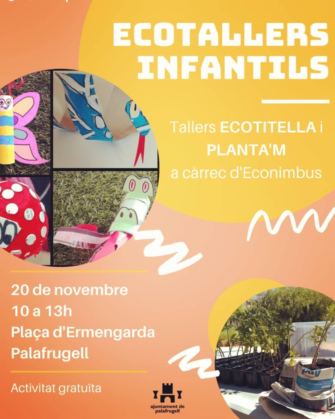Ecotallers per a infants, àrea Medi Ambient i educació, Palafrugell