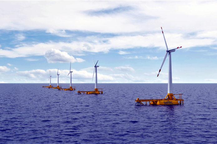El parc eòlic marí projectat per l'enginyeria basca tindria cinc aerogeneradors i se situaria a uns 15 quilòmetres del Cap de Creus Data de publicació: dijous 02 de juny del 2022, 11:34 Localització: Roses Autor: Cedida per Saitec