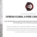 Aquest any es celebrarà l’homenatge a Pere Caner i Estrany, en el centenari del seu naixement.