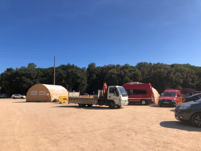 Centre de comandament dels Bombers de la Generalitat per l'incendi de Castell d'Aro - Imatge d'Anna Salvadó