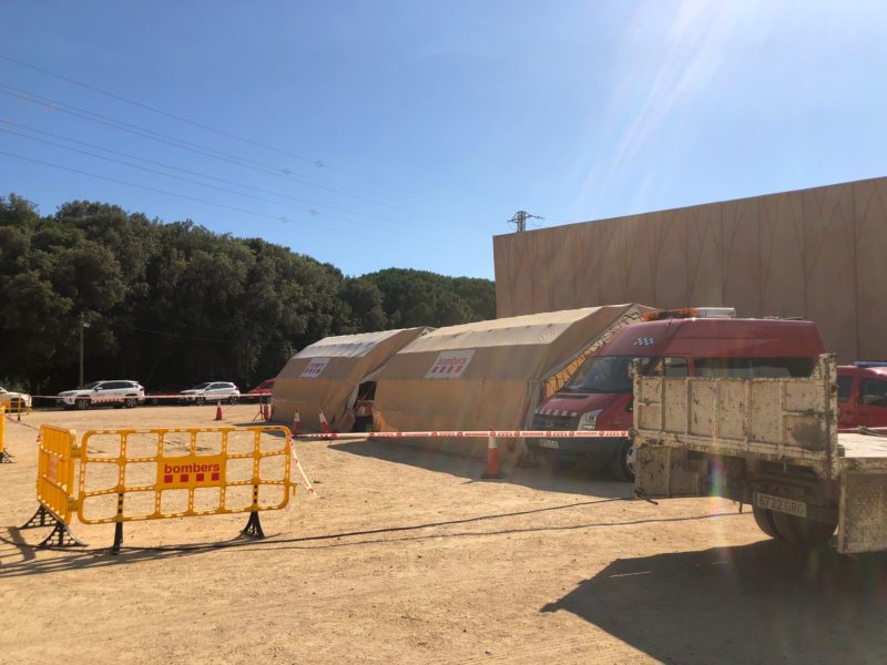 Centre de comandament dels Bombers de la Generalitat per l'incendi de Castell d'Aro - Imatge d'Anna Salvadó