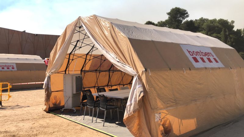 Centre de comandament dels Bombers de la Generalitat per l'incendi de Castell d'Aro - Imatge d'Anna Salvadó