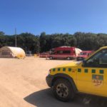 Gran dispositiu per combatre l’incendi a la zona de Castell-Platja d’Aro Imatge de la dotació de Bombers de la Generalitat durant l'incendi de Castell-Platja d'Aro - per Anna Salvadó