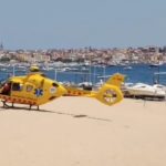 Evacuat un home a la platja de Sant Antoni de Calonge Evacuació Sant Antoni