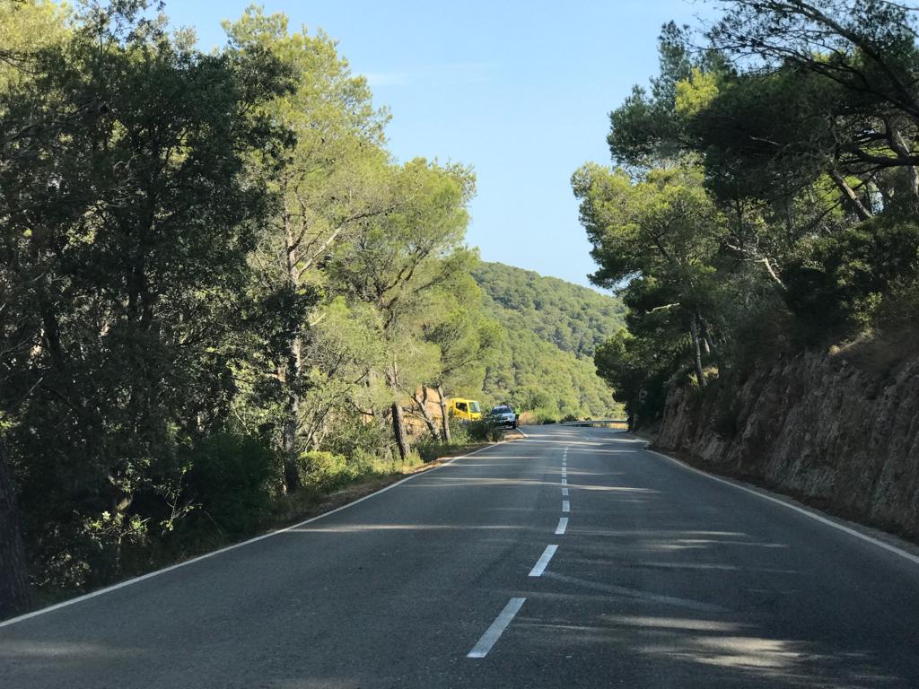 El lloc de l'accident a la carretera de Begur en direcció a Sa Tuna - Foto: Gerard Escaich