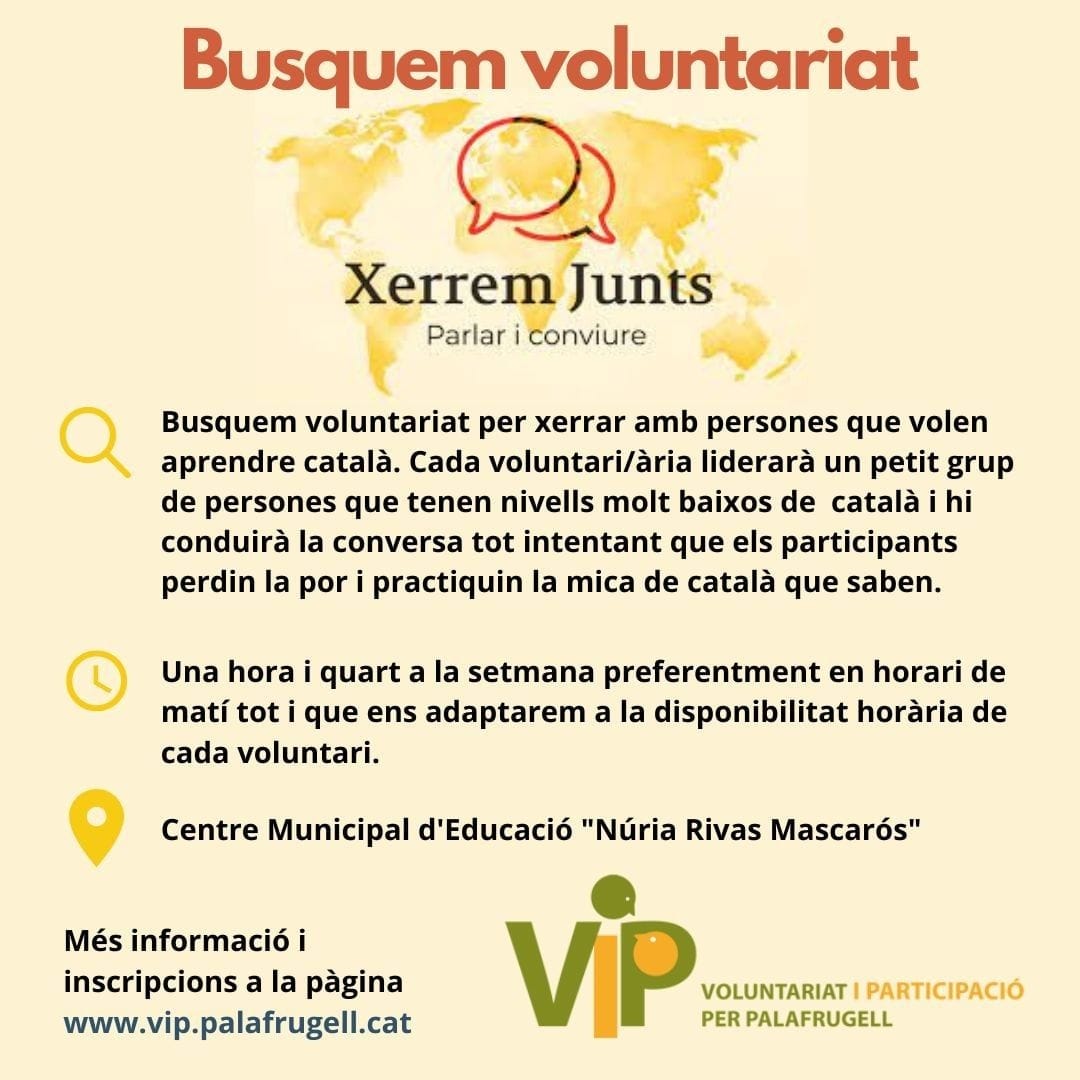 Xerrem junts, àrea d’Educació, Ajuntament de Palafrugell