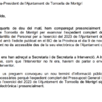 privat:-es-demana-a-l’ajuntament-de-torroella-un-nou-termini-d’informacio-publica-del-pressupost-general-pel-2023
