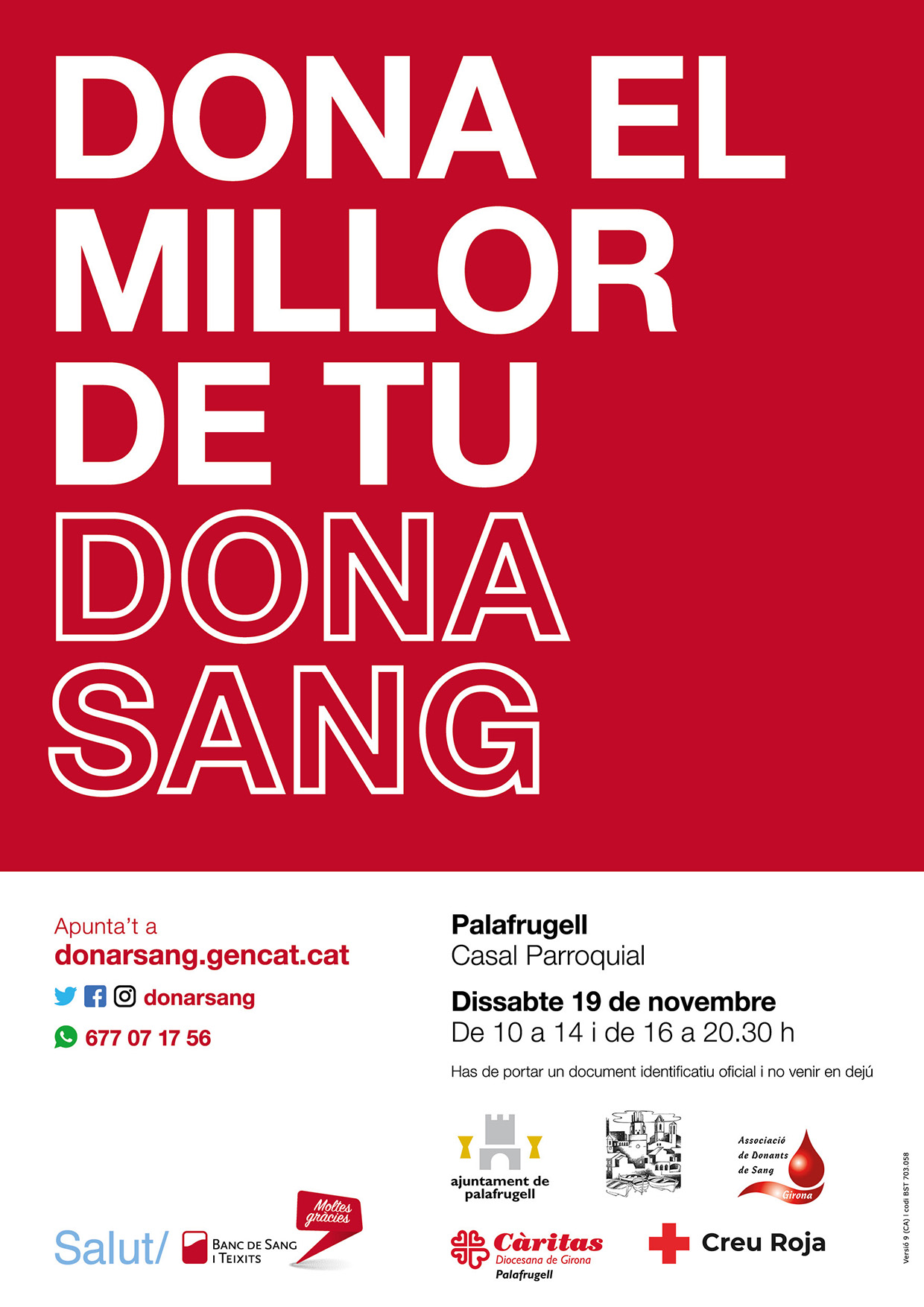 Donació de sang 19 de novembre 2022